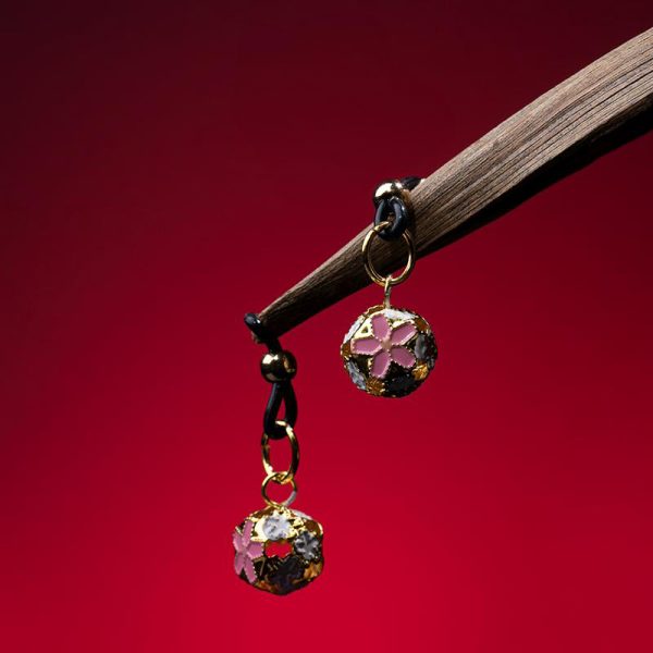Royal Bell Nipple Clamps Jewelry - Metallic Floral Choker with Adjustable Silicone