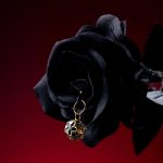 Royal Bell Nipple Clamps Jewelry - Metallic Floral Choker with Adjustable Silicone