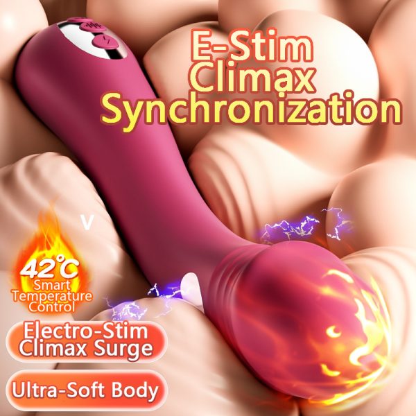 Rechargeable G-Spot Vibrator​​ with Electric Stimulation & Heating – 7-Speed Clitoral Massager, Waterproof Silicone Adult Toy (Discreet Packaging + Lubricant)