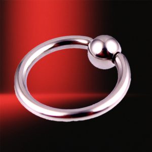 Titanium Captive Bead Ring - Skeleton Mask Design